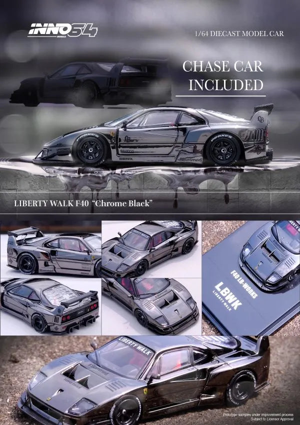 (Pre Order )INNO64 1 64 LBWK F40 Chrome Black Online Sale