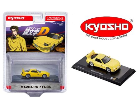 (Preorder) Kyosho 1:64 Initial D Mazda RX-7 FD3S – Yellow – Limited Edition For Discount