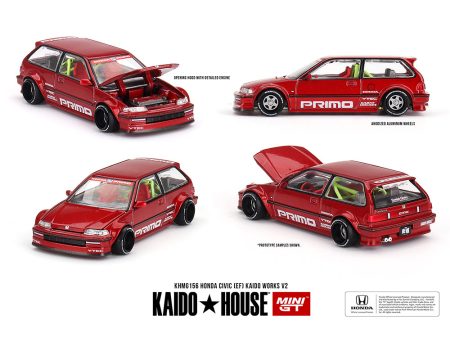 (Preorder) Kaido House x Mini GT 1:64 Honda Civic (EF) Kaido Works V2- M Red Sale