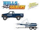 (Preorder) Johnny Lightning 1:64 Hulls & Haulers 1985 Toyota SR5 Pickup w Malibu Speed Boat Trailer – Blue Sale