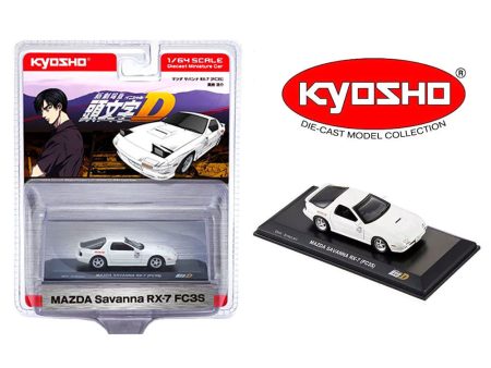 (Preorder) Kyosho 1:64 Initial D Mazda Savanna RX-7 FC3S – White – Limited Edition Online