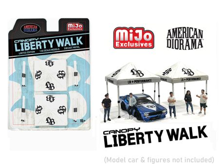 (Preorder) American Diorama 1:64 Canopy Liberty Walk – White – Mijo Exclusives Online now