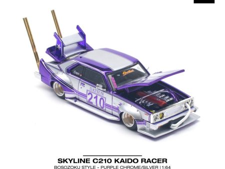 (Pre order) POPRACE 1 64 SKYLINE C210 KAIDO RACER (BOSOZOKU STYLE) PURPLE CHROME SILVER For Discount