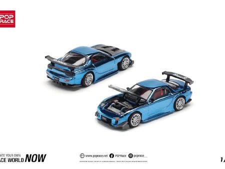 (Pre order) POPRACE 1 64 Mazda RX7 Re-Anemiya Widebody – Blue Chrome Discount