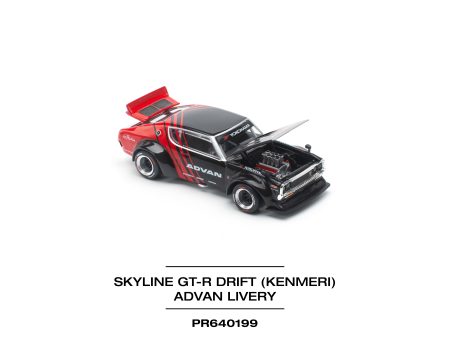 (Pre order) POPRACE 1 64 Nissan SKYLINE GT-R DRIFT (KENMERI) – ADVAN LIVERY Supply