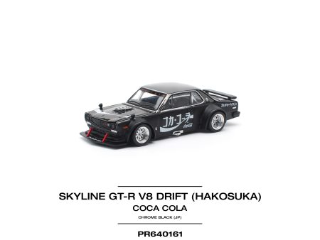 (Pre order) POPRACE 1 64 Nissan SKYLINE GT-R DRIFT (HAKOSUKA) – COCA COLA ZERO JP BLACK CHROME on Sale