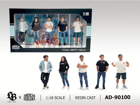 (Preorder) American Diorama 1:18 Figures Team Liberty Walk – (Set of 5 figures) – Mijo Exclusives Discount