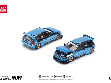 (Pre order) POPRACE 1 64 Pandem Civic EG6 – Blue Chrome Online