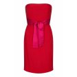 Gianfranco Ferre 1980s Red Cocktail Dress With Shocking Pink Fan Detail Sale