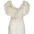 Andrea Wilkin 1970s Silk Ivory Fantasy Bridal Dress in Edwardian Style Discount