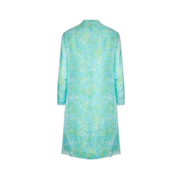 1960s Mottled Green and Turquoise Mod Dress with Coat Supply