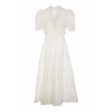 1930s White Floral Cutout Organza Dress Online Hot Sale