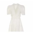 1930s White Floral Cutout Organza Dress Online Hot Sale