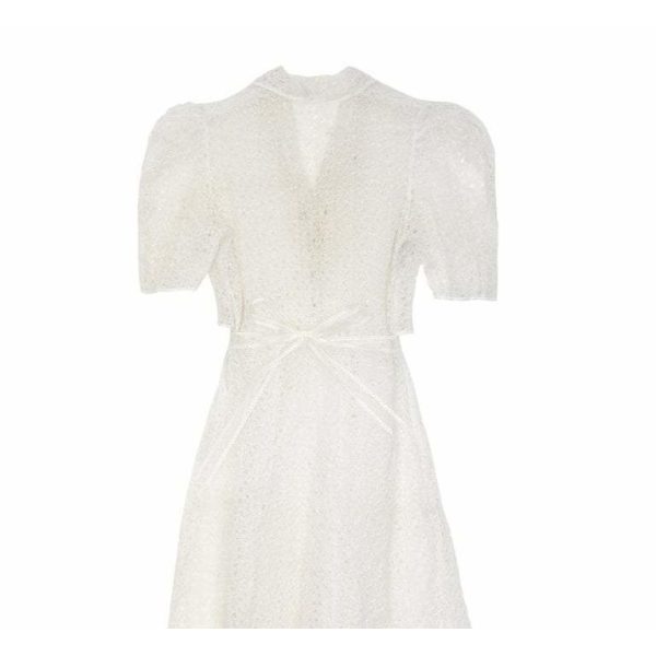 1930s White Floral Cutout Organza Dress Online Hot Sale