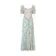 1990s Bespoke Embellished Lace and Crystal Turquoise Dress on Sale