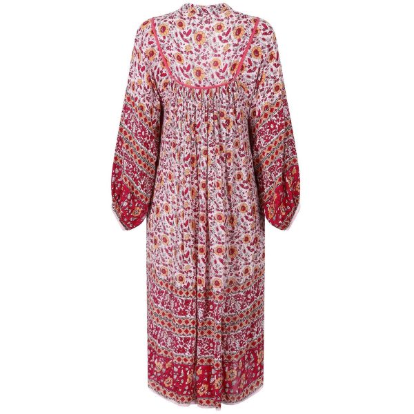 1970s Original Paisley Print Indian Block Work Dress For Cheap