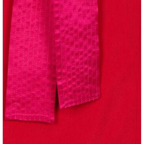 Gianfranco Ferre 1980s Red Cocktail Dress With Shocking Pink Fan Detail Sale