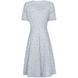 1950s Pale Blue Embroidered Cotton Dress Sale