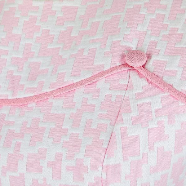 1960s Clevaline Cotton Abstract Pink and White Dress Online now