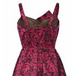 French Couture 1950s Red Silk Butterfly Print Dress Online Hot Sale