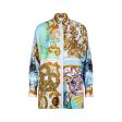 1992 Gianni Versace Runway Documented Baroque Print Silk Shirt Hot on Sale