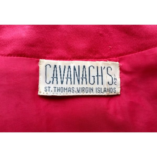 Cavanagh s 1950s Crimson Silk Satin Cropped Beaded Evening Jacket Online now