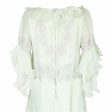 1980s Zandra Rhodes Pale Green Couture Silk Chiffon Dress Online now