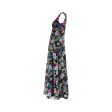 1970s Peterson Maid Georgette Floral Maxi A-Line Dress Online now