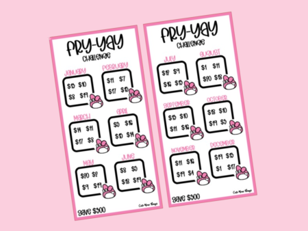 Savings Insert or Cash Envelopes | My Melody | Fry-Yay Challenge Online Sale