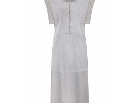 1970s Gucci Soft Grey Suede Utility Style Dress Sale