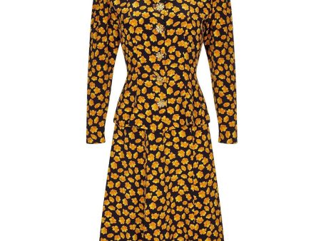 Yves Saint Laurent 1980s 2 Piece Silk Set With Novelty Gold Tone Buttons Supply