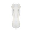 1970s Gina Fratini Cream Silk and Lace Wedding Dress Cheap