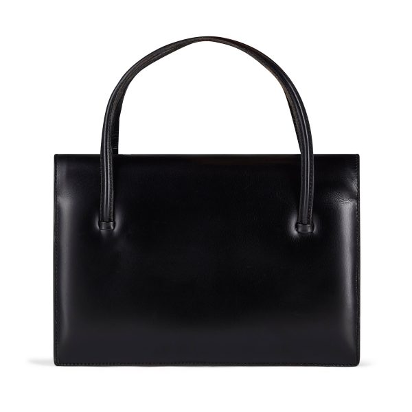 1960s Loewe Black Leather Top Handle Bag Supply