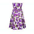 1960s Waffle Cotton Purple Floral Print Dress Cheap