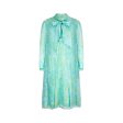 1960s Mottled Green and Turquoise Mod Dress with Coat Supply