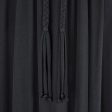 1970s John Marks Black Jersey Maxi Dress with Braided Belt Online now