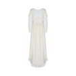 1970s Gina Fratini Cream Silk and Lace Wedding Dress Cheap