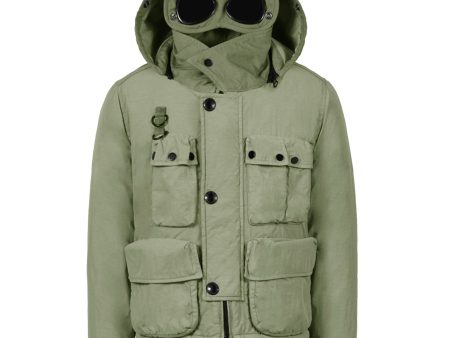 Kids CP Company Flatt Nylon Down Goggle Jacket Online Hot Sale