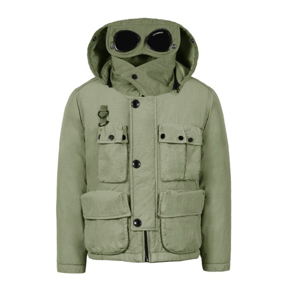 Kids CP Company Flatt Nylon Down Goggle Jacket Online Hot Sale