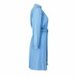 1970s Louis Feraud Sky Blue Silk Shirtwaister Dress Online now