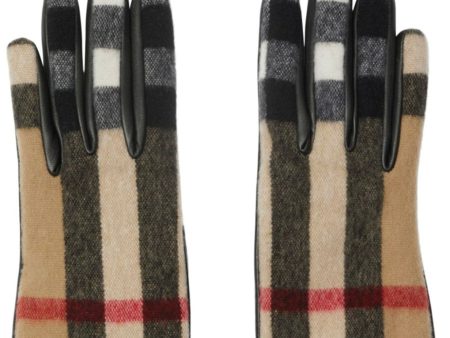 Womens Burberry Victoria Exaggerated Check Gloves Online Hot Sale