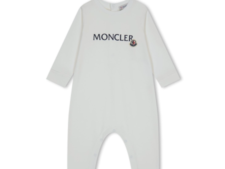 Moncler White Baby Grow For Cheap