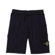 Stone Island Junior Black Sweatshorts Online