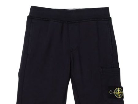 Stone Island Junior Black Sweatshorts Online