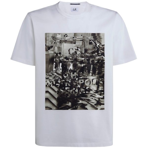 CP Company White Metropolis T-Shirt Online Sale