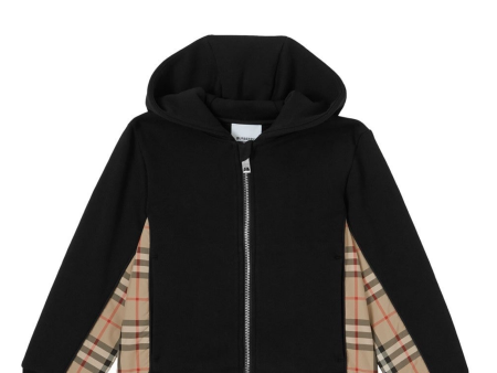 Kids Burberry Vintage Check Panel Hoodie Online now