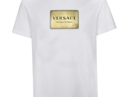 Versace White Graphic T-Shirt Online