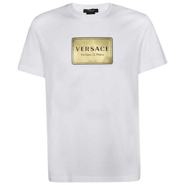 Versace White Graphic T-Shirt Online