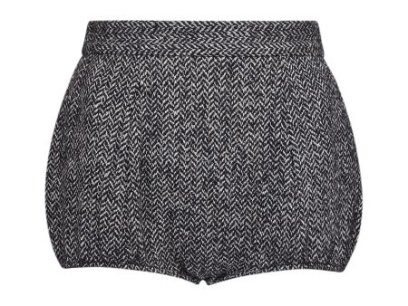 2013 Runway Dolce and Gabbana Monochrome Tweed Hotpants For Sale