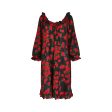 1994 Yves Saint Laurent Wool Roseprint Dress For Sale